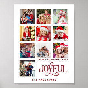 Poster Colagem de Fotografias Personalizada 9 Feliz Natal