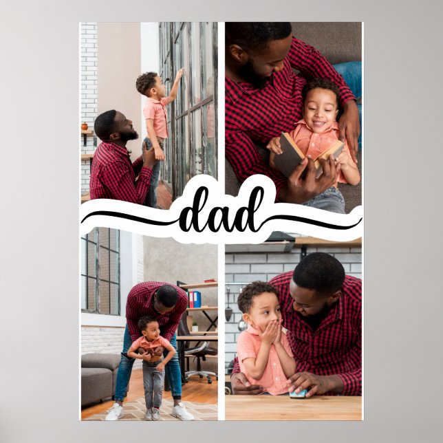 Poster Colagem de Fotografias Personalizada do dia de os  (Frente)