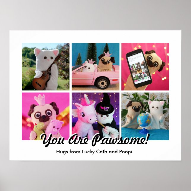 Poster Colagem de Fotografias Personalizadas Simples Na m (Frente)