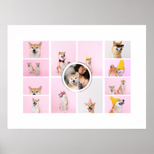 Poster Colagem de Fotos 13 Fotografias Personalizadas Per