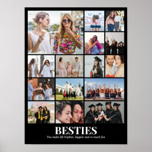 Poster Colagem de Fotos 15 Fotos 12x16 18x24 24x32 30x40