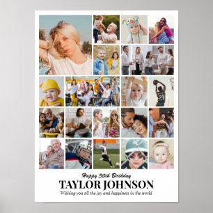 Poster Colagem de Fotos 20 Imagens 12x16 18x24 24x32 30x4