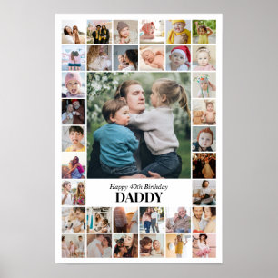 Poster Colagem de Fotos 35 Imagens 12x18 16x24 20x30 Bran