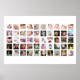 Poster Colagem de Fotos 50 Personalizada