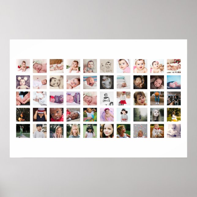 Poster Colagem de Fotos 50 Personalizada (Frente)