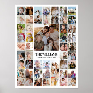 Poster Colagem de Fotos 52 Imagens 12x16 18x24 24x32 Bran