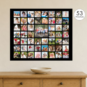 Poster Colagem de Fotos 53 Fotos Personalizadas Cor Perso