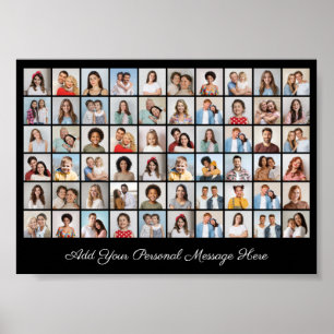 Poster Colagem de Fotos 60 Adicione Sua Própria Saudação