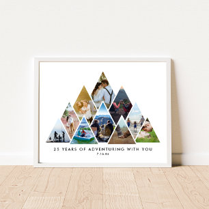 Poster Colagem de Fotos Aventura 25º Aniversário Casais