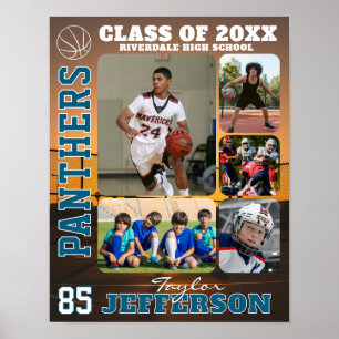 Poster Colagem de Fotos com Nome Personalizado da Equipe