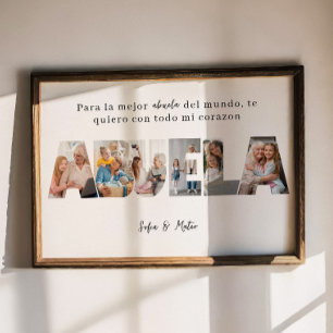 Poster Colagem de Fotos da Avó Espanhola para o Dia das M