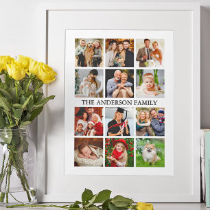 Poster Colagem de Fotos da Família