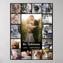 Colagem de Fotos da Família 15 Imagens + Nome Pret