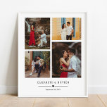 Poster Colagem de Fotos da Família Personalizada ou do Ca<br><div class="desc">Este design imprimiu Adicionar sua própria família personalizada ou Poster de Colagem de Fotos do Casal 4 de casamento que pode ser personalizado com seu texto. Clique no botão "Personalizar" e use nossa ferramenta design para modificar este modelo. Veja a Design de Arte Gráfica para outros produtos que combinam com...</div>