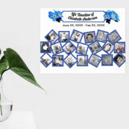 Poster Colagem de Fotos da Linha do Tempo do Blue Forget 