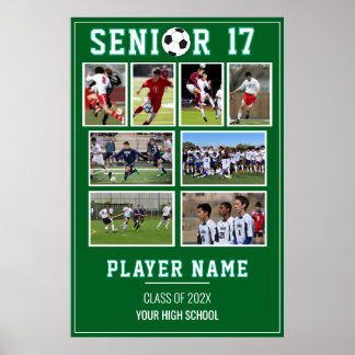 Poster Colagem de Fotos da Noite do Futebol Senior Memóri
