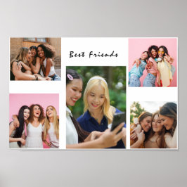 Poster Colagem de Fotos de Amigos Moderna Simples