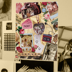 Poster Colagem de Fotos de Amigos para Sempre no Álbum de
