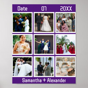 Poster Colagem de Fotos de Aniversário de Casamento Perso