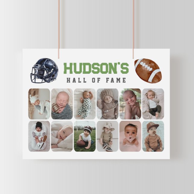 Poster Colagem de Fotos de Aniversário de Futebol no Prim (Criador carregado)