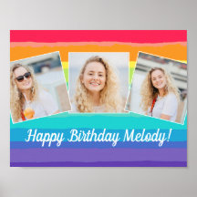 Colagem de Fotos de Aniversário Personalizado Arco
