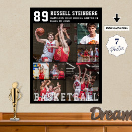 Poster Colagem de Fotos de Basquete 7