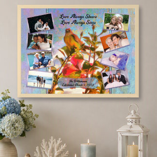Poster Colagem de Fotos de Família Papagaio Tropical 2338