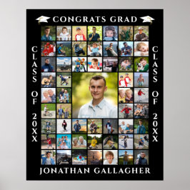 Poster Colagem de Fotos de Formatura 55 Congrats Grad