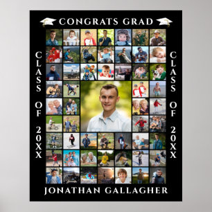 Poster Colagem de Fotos de Formatura 55 Congrats Grad