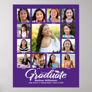 Poster Colagem de Fotos de Formatura do Ensino Fundamenta