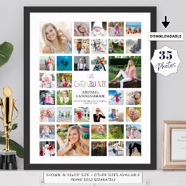 Poster Colagem de Fotos de Graduação O FORMANDO Keepsasas