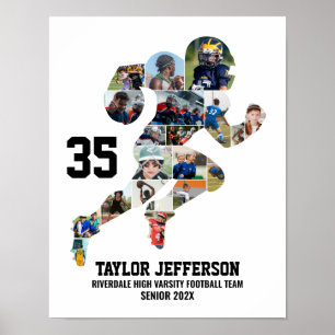 Poster Colagem de Fotos de Jogador de Futebol Presente Pe