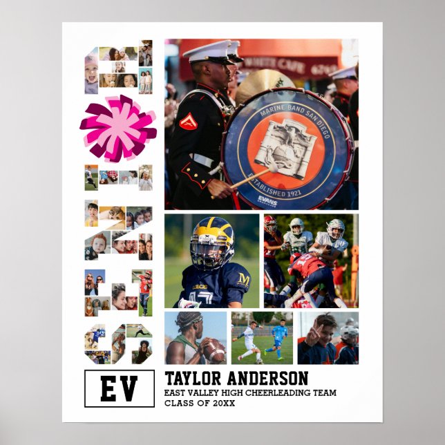 Poster Colagem de Fotos de Mais velho de Cheerhead Team (Frente)