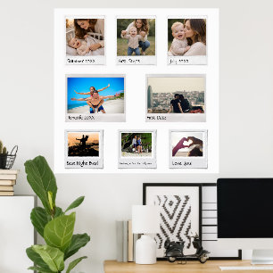 Poster Colagem de Fotos de Memórias Personalizadas com 8 