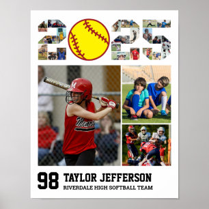 Poster Colagem de Fotos Desportivas do Mais velho Softbal