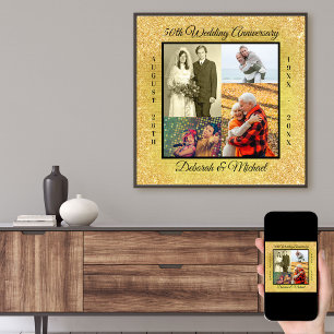 Poster Colagem de Fotos do 50º Aniversário de Casamento D