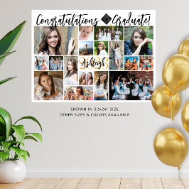 Poster Colagem de Fotos do Formando de Script Moderno 17