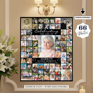 Poster Colagem de Fotos do Memorial 66 Celebrando a Vida 