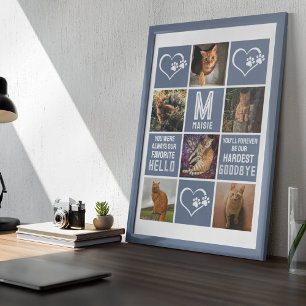 Poster Colagem de Fotos do Memorial do Pet Cat