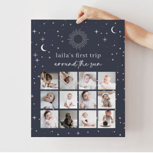 Poster Colagem de Fotos do primeiro aniversario Sun Celes