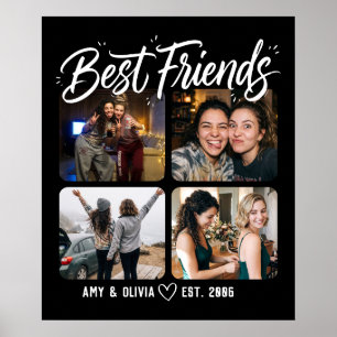 Poster Colagem de Fotos dos Quatro Melhores Amigos