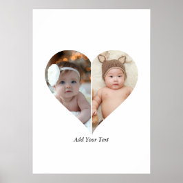 Poster Colagem de Fotos em Formato Coração 2