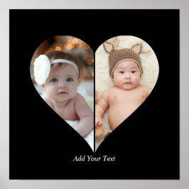 Poster Colagem de Fotos em Formato Coração 2