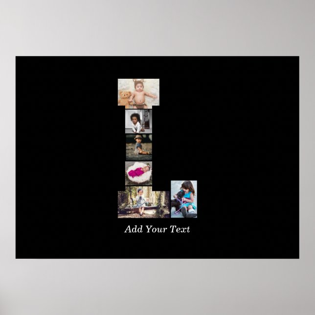 Poster Colagem de Fotos em Preto e Branco L (Frente)
