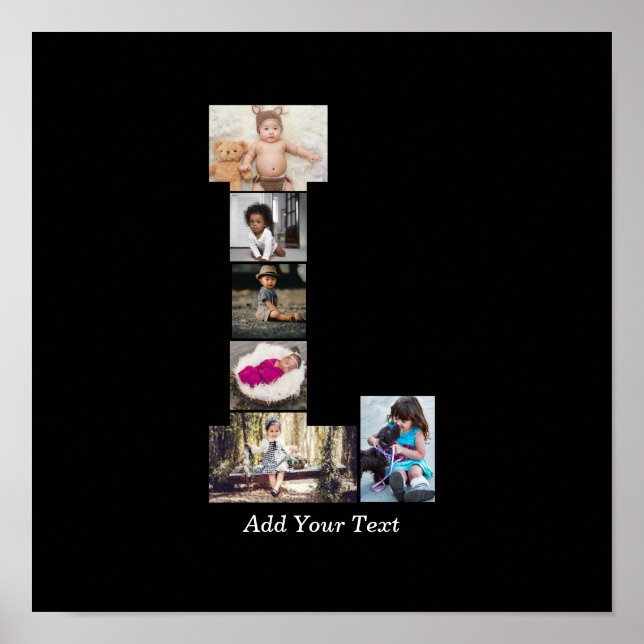 Poster Colagem de Fotos em Preto e Branco L (Frente)