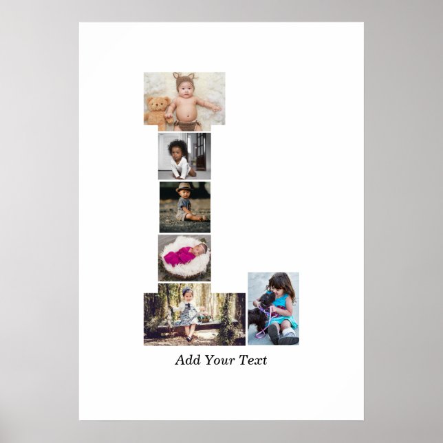 Poster Colagem de Fotos em Preto e Branco L (Frente)