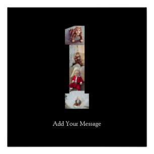 Póster Colagem de Fotos em Preto e Branco Número 1