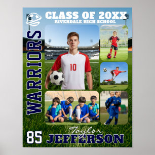 Poster Colagem de Fotos Esportivas da Equipe de Futebol d