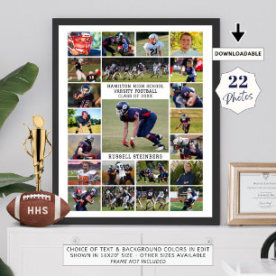 Poster Colagem de Fotos Esportivas do Último Ano do Ensin