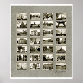 Póster Colagem de Fotos Francesa
